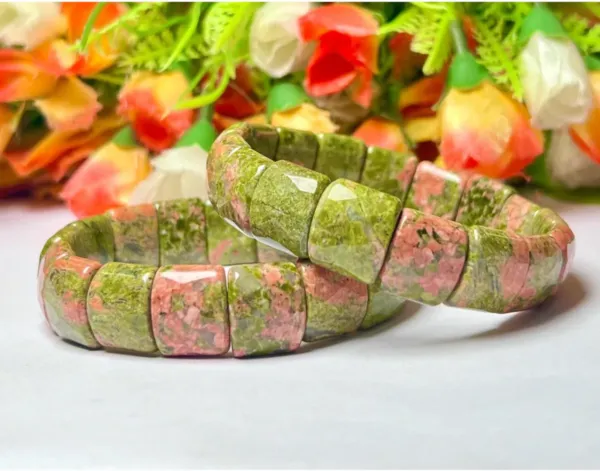 Two pieces of Unakite Stretchable Bracelets