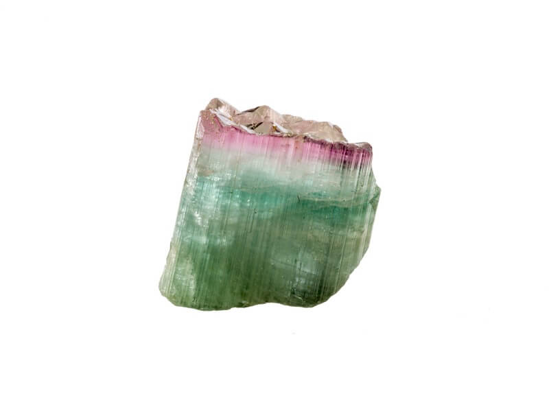 A colorful piece of Watermelon Tourmaline